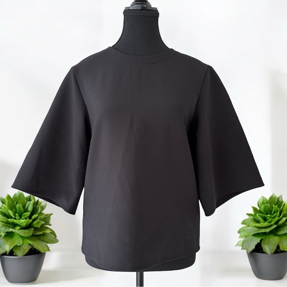 Acne Studios Black Boxy Oversized Short Sleeve Tee